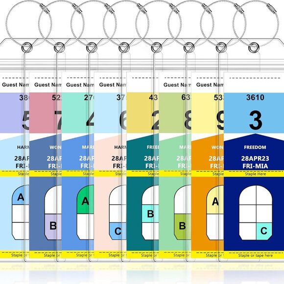 Other - 8 Pack Luggage Tags Travel Essentials & Cruise Essentials for NCL, Princess, Car